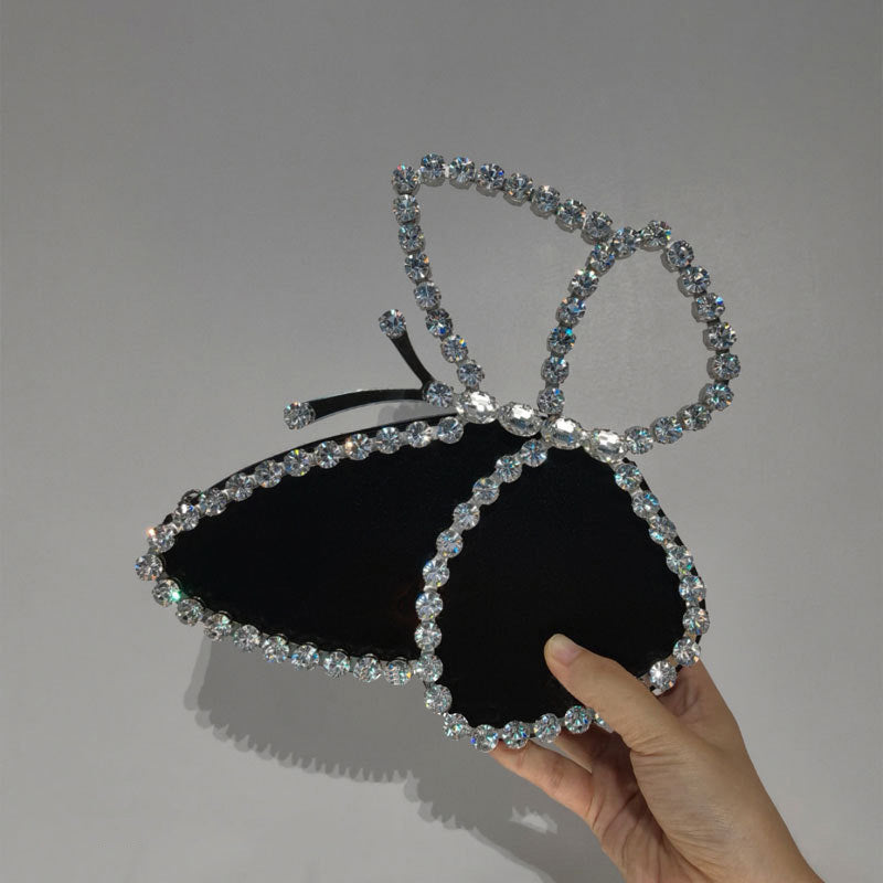 Bolso de mano de mariposa de moda con diamantes Bolso de mano de cena con diamantes