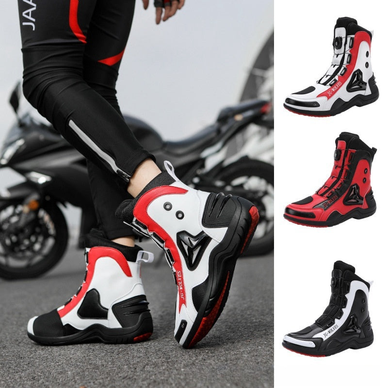 Bottes de moto antidérapantes pour motocyclette, longue, montagne, locomotive, route, protection tout-terrain, légères, pour travailleurs de banlieue