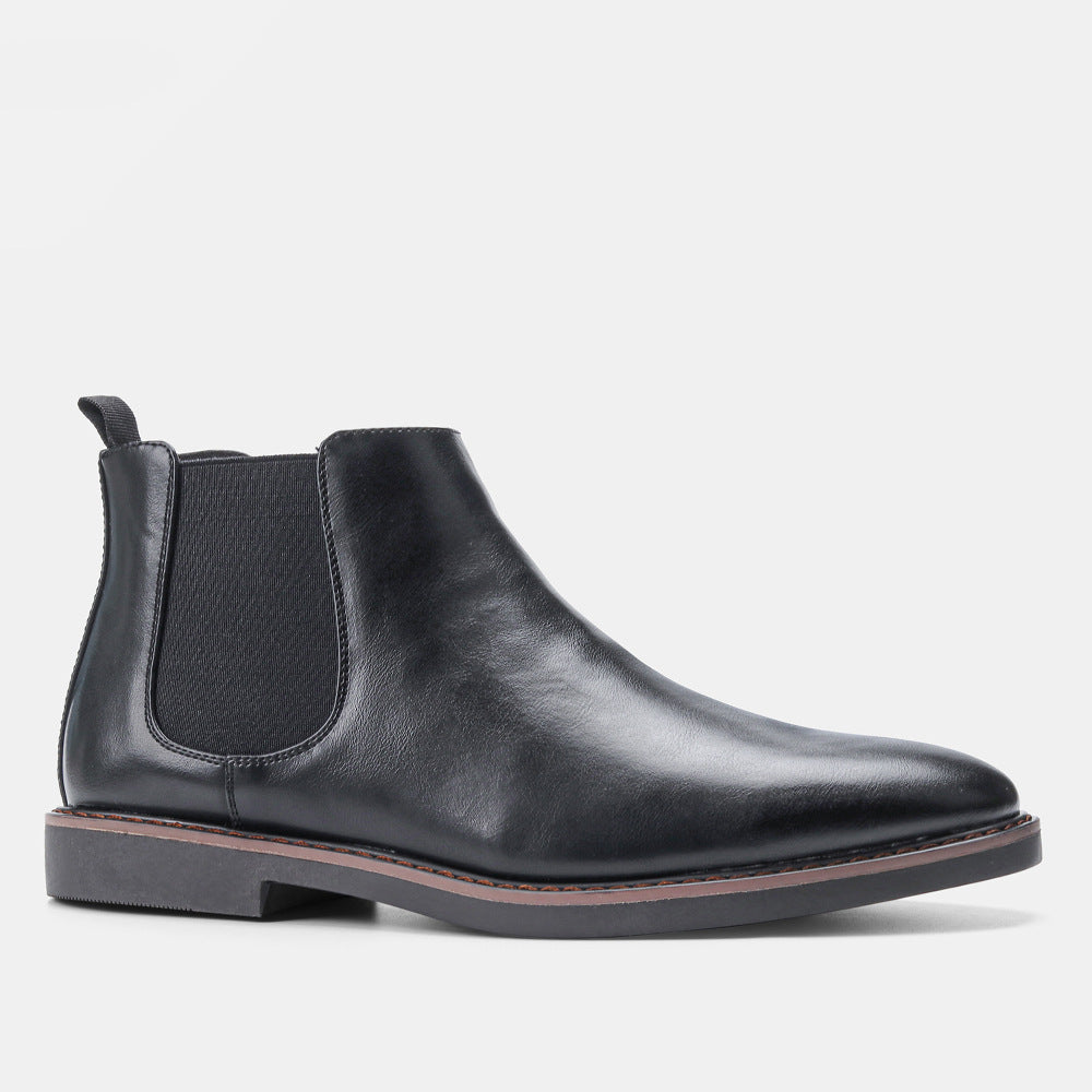 Bottes en cuir de vachette rétro à la mode pour hommes