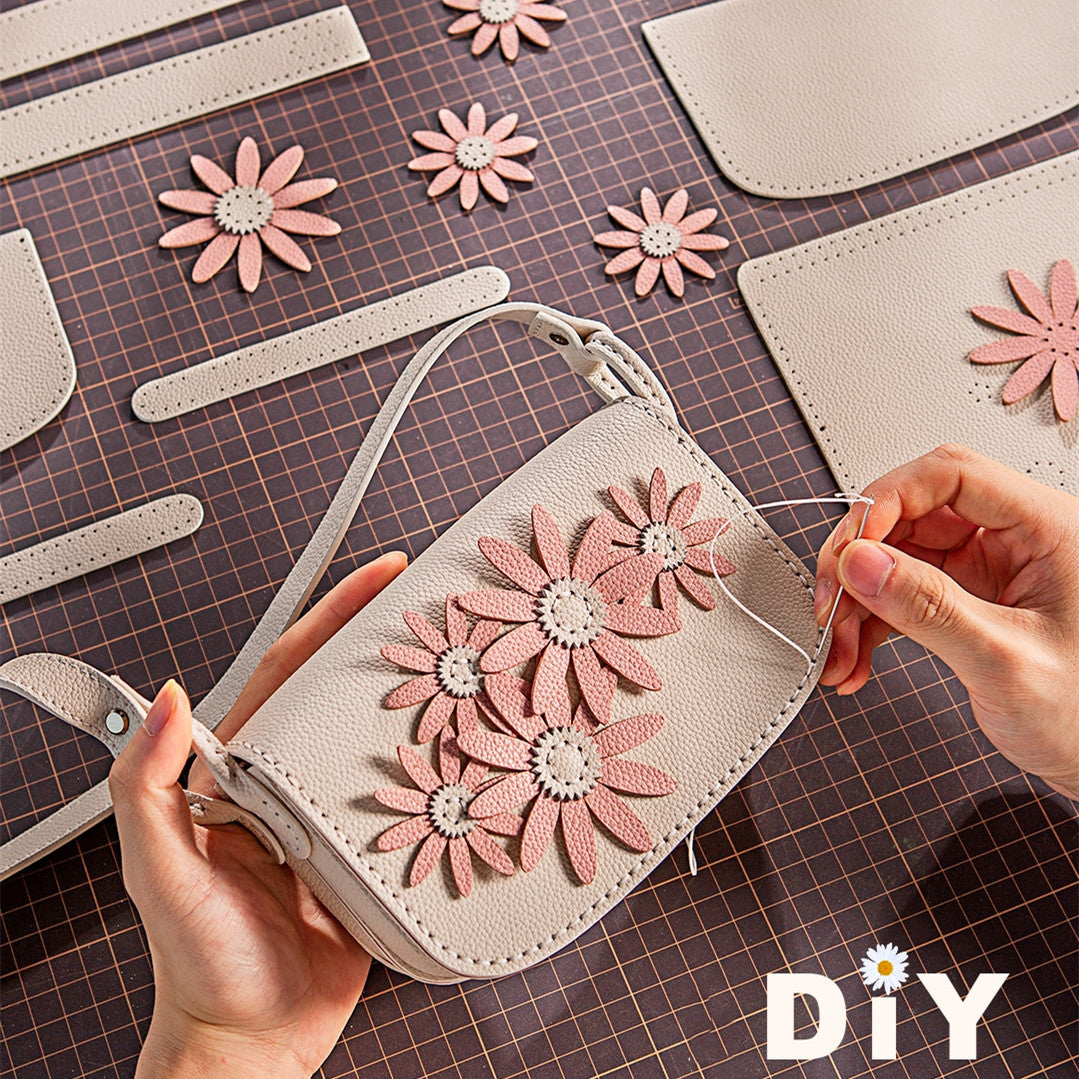 New Hand-stitched Diy Material One-shoulder Daisy Bag