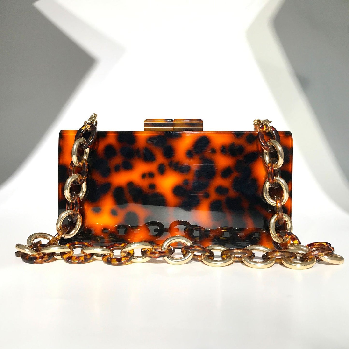 Evening Bag Fashion Leopard Print Acrylic Female Bag