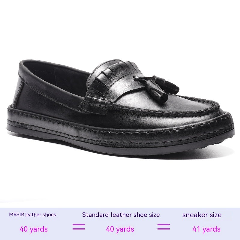 Summer British Style Leather Slip-on Casual Men's Shoes