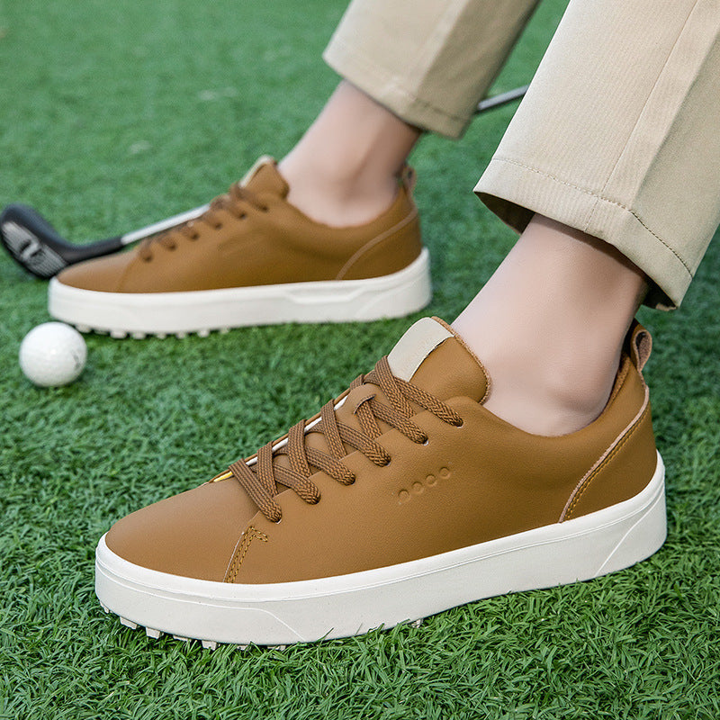 Zapato de golf para hombre, impermeable, deportivo, con tacos fijos, antideslizante