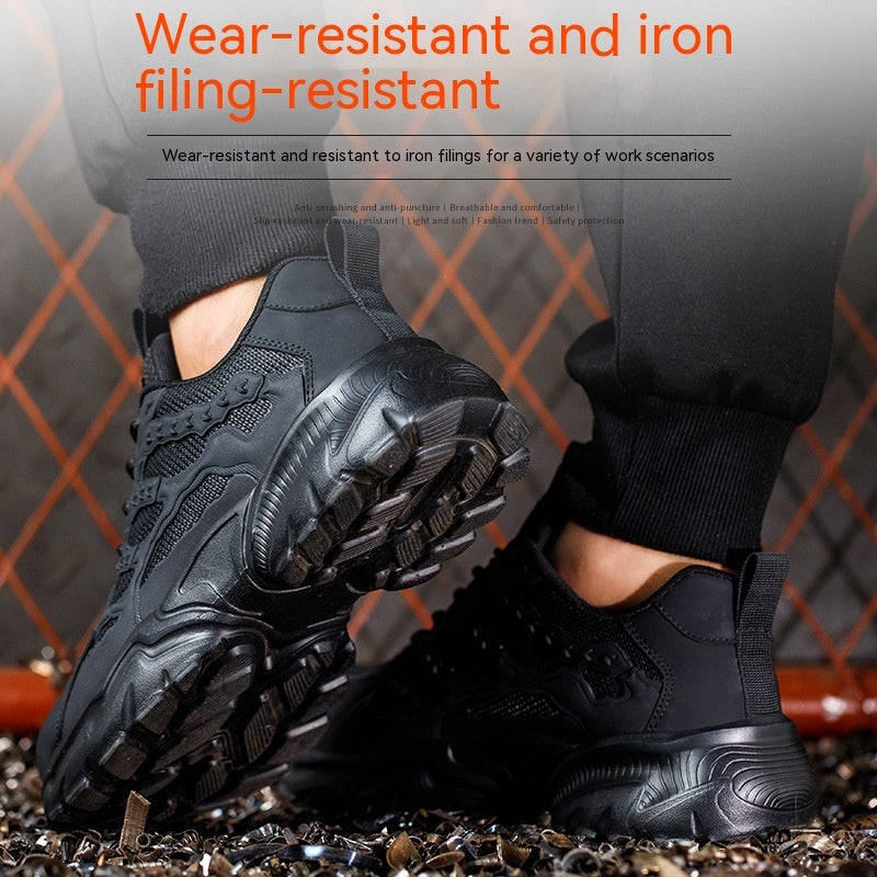 Anti-smashing And Anti-penetration Safety Shoes EVA Outsole Lightweight And Wear-resistant Safety Shoes