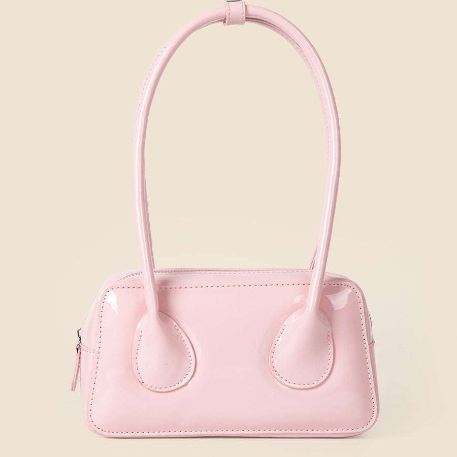 Bolso de mano de moda con forma de PU brillante