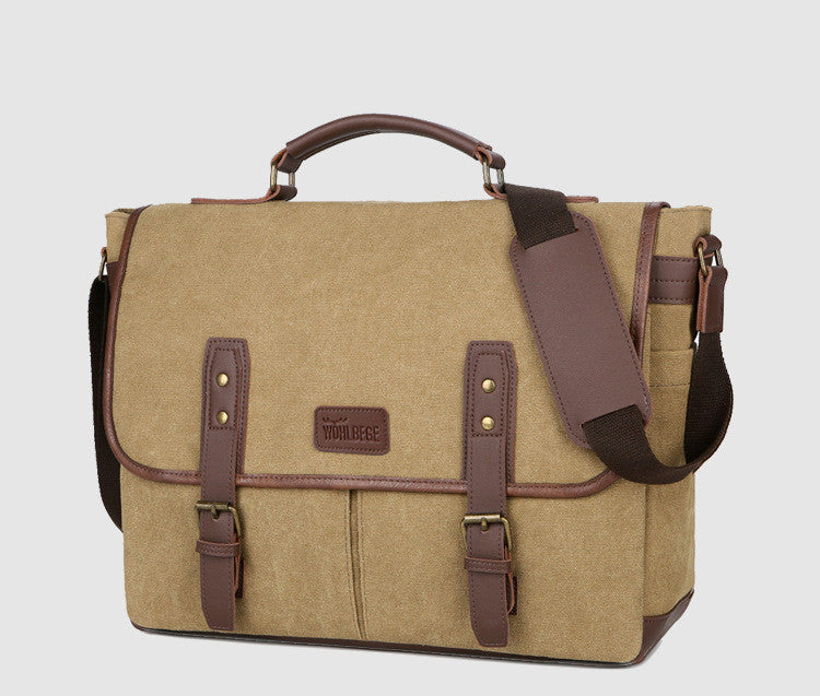 Sac messager portable de voyage en toile pour homme