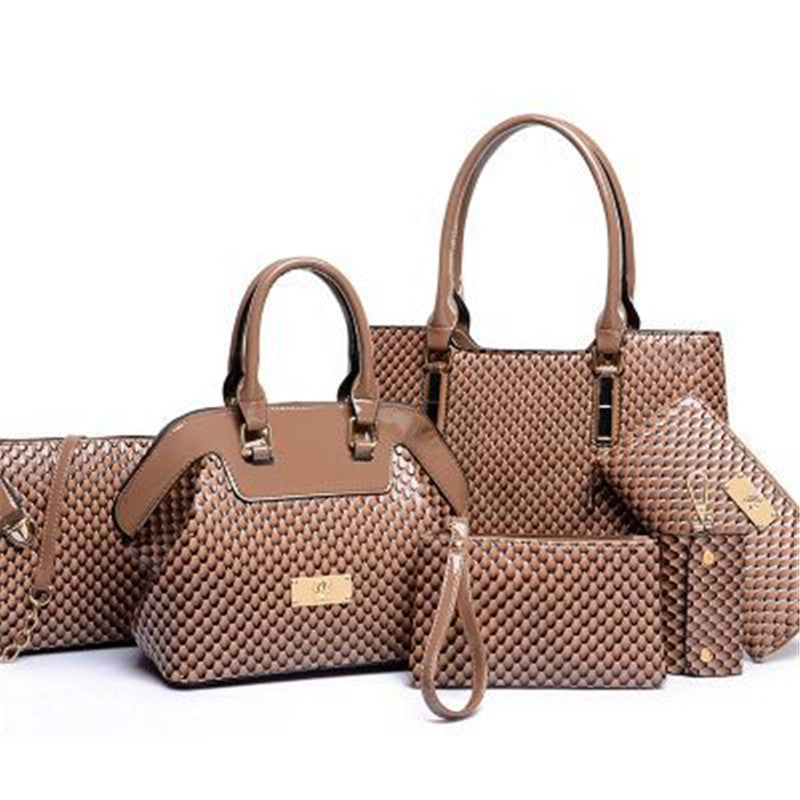 Diamond Pattern Picture Mother Bag Six-piece Female