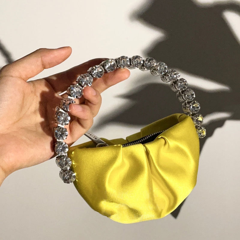 Bolso de noche cruzado con diamantes de imitación para mujer