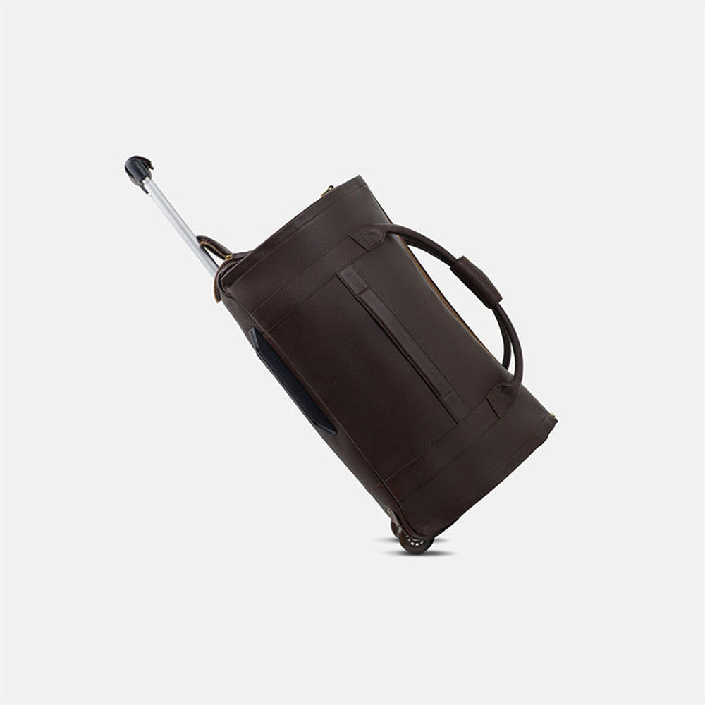 Bolso de viaje para hombre, de piel, impermeable, grande