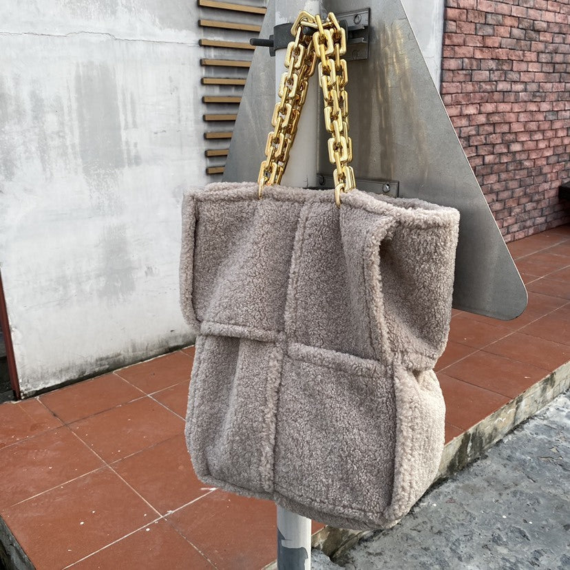 Sac à bandoulière simple en laine tissée polyvalente