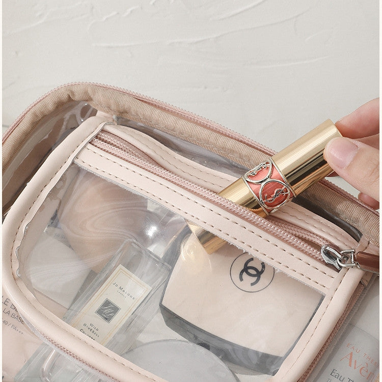 Trousse de maquillage portable haut de gamme transparente en TPU