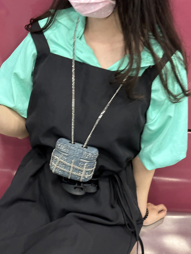 Denim Pendant Bag Mini Chain Shoulder