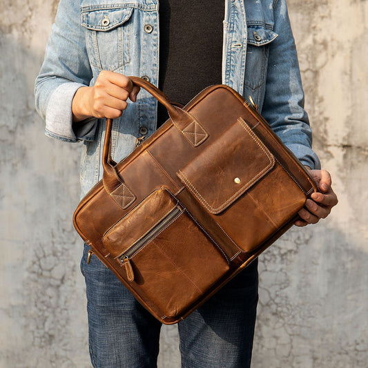 Bolso de hombro para hombre, bolso de mano, bolso de mano para ordenador portátil