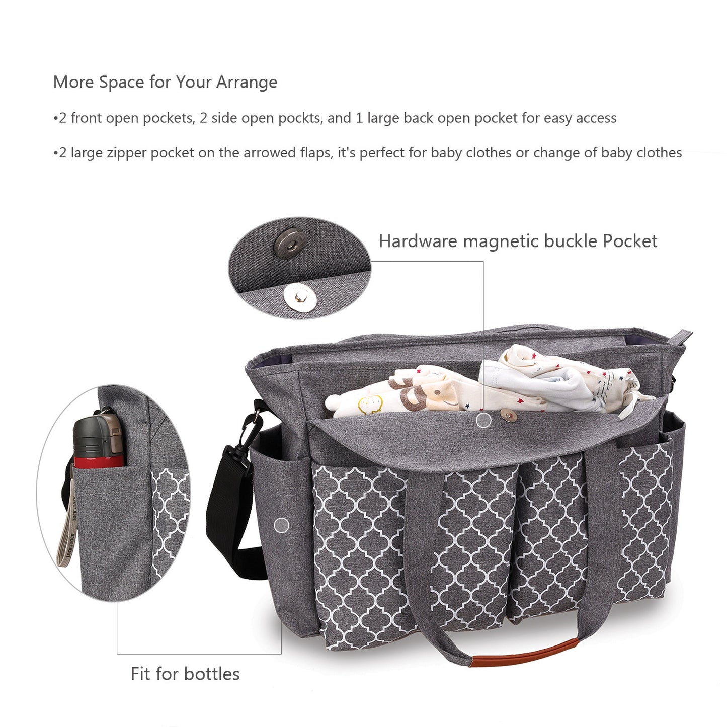 Outdoor Travel Single-shoulder Mommy Bag Multifunctional Large-capacity Portable Shoulder Bag