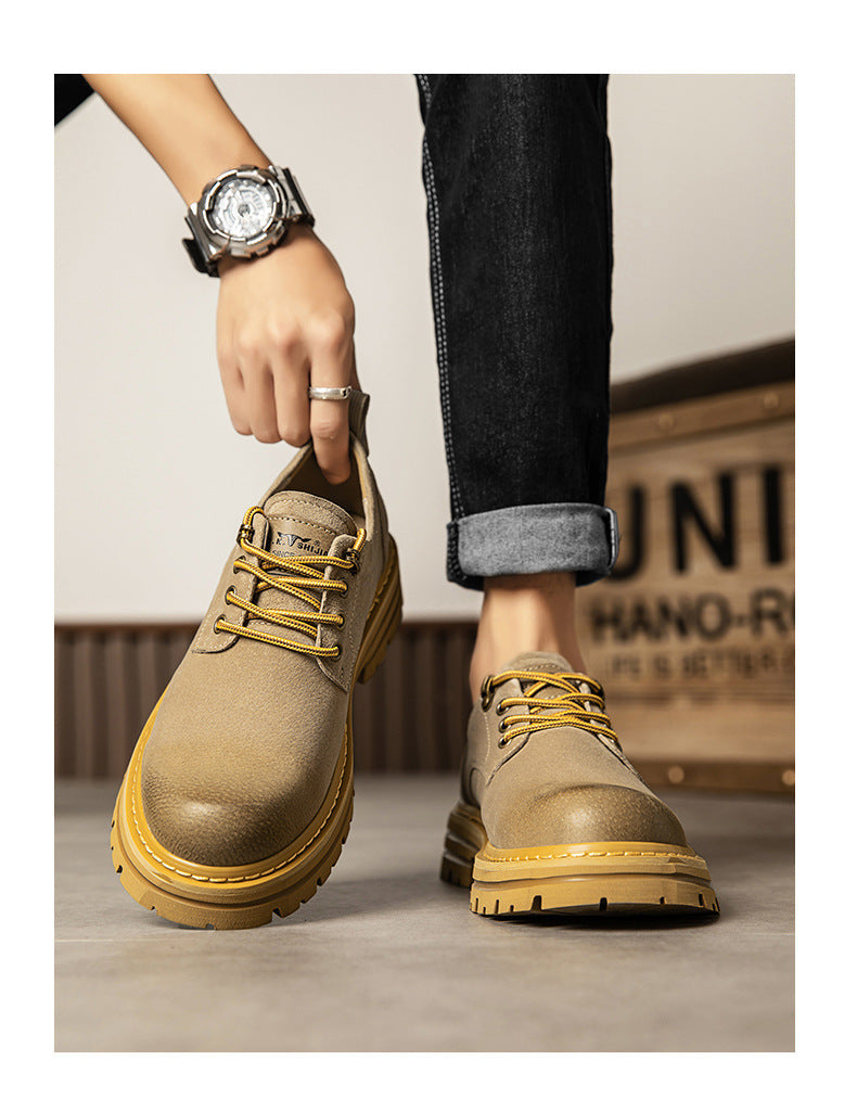 Bottes Martin décontractées en cuir pour hommes