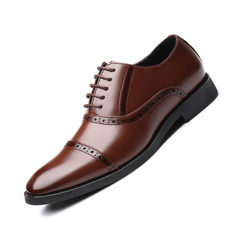 Zapatos de cuero estilo coreano para hombre, estilo informal, estilo británico, para negocios