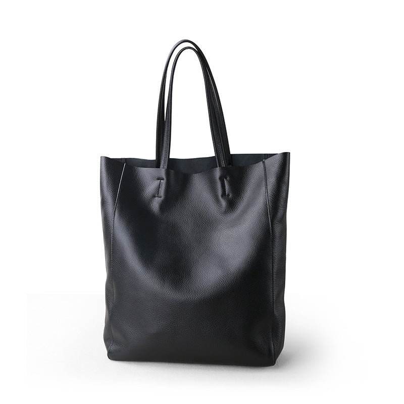 The First Layer Of Cowhide Large-capacity Tote Bag Cowhide Simple Soft Leather