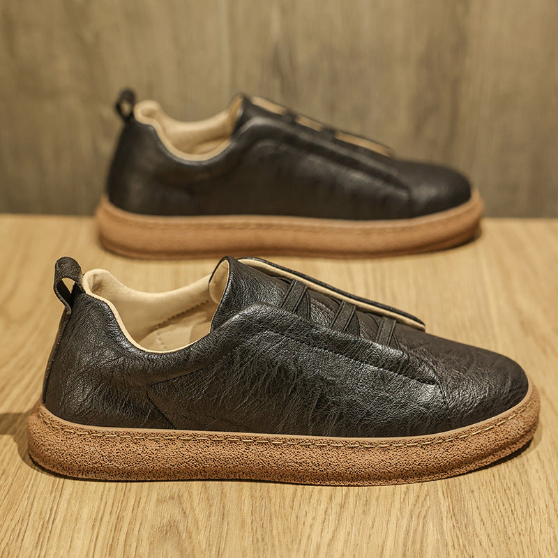 Zapatos de tabla ultraligeros de suela gruesa con cuadros para hombre