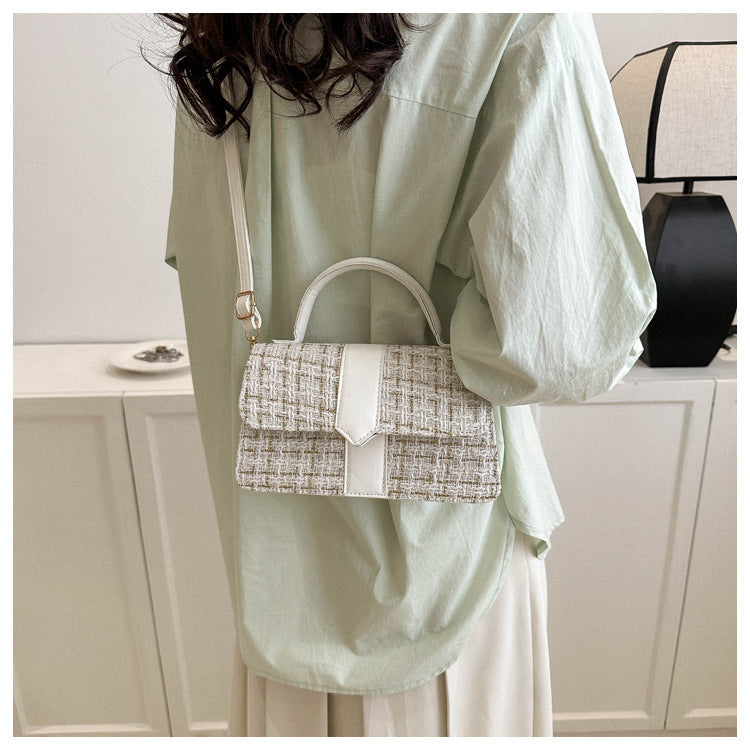 New Trendy Textured One-shoulder Crossbody Korean Women Bag