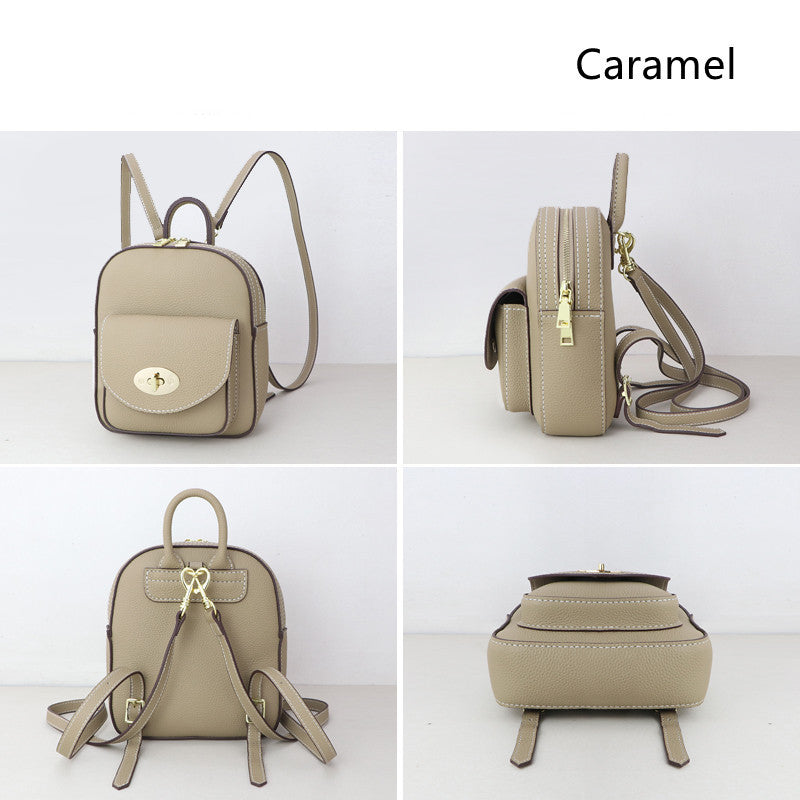 Sac à dos tendance en cuir véritable fait main pour femme