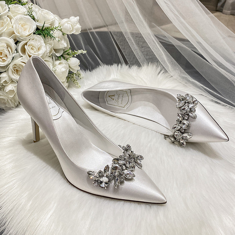 Robe de mariée Chaussures de mariée en cristal