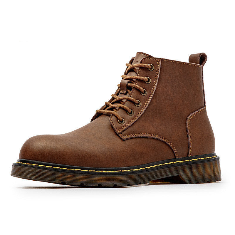 Botas Dr. Martens estilo británico de caña media para hombre de otoño