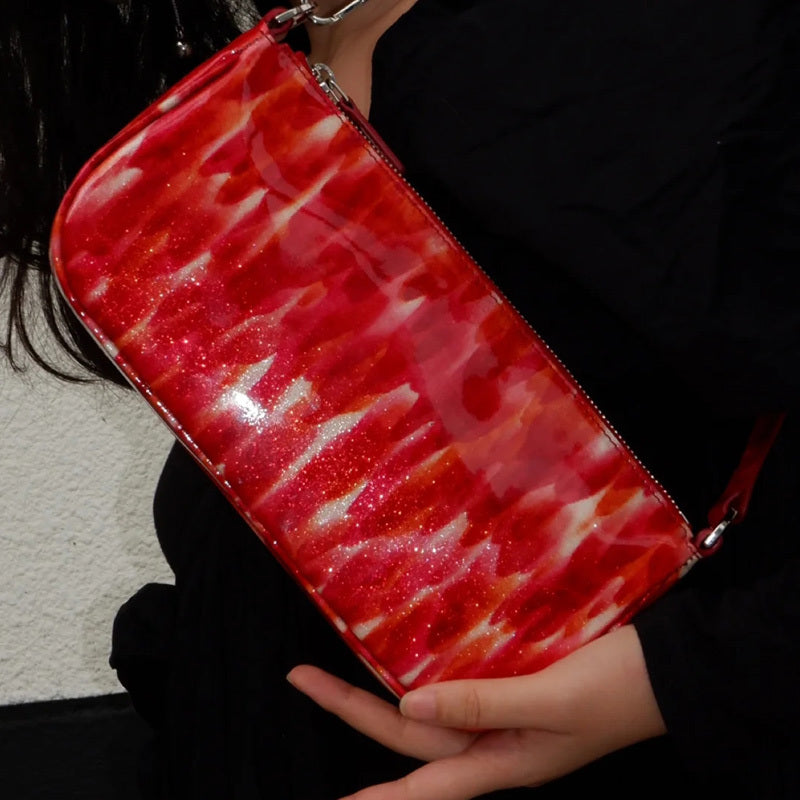 Bolso baguette de piel de charol Ruby para debajo del brazo