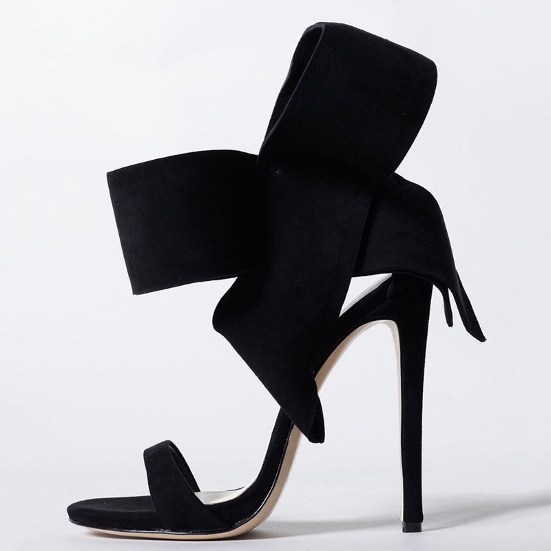 Summer Oversized Bow Ankle-strap High Heel Women's Sandals