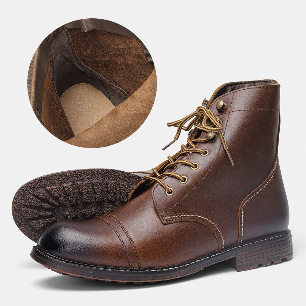 Botas Martin de piel de vaca con capa superior para hombre