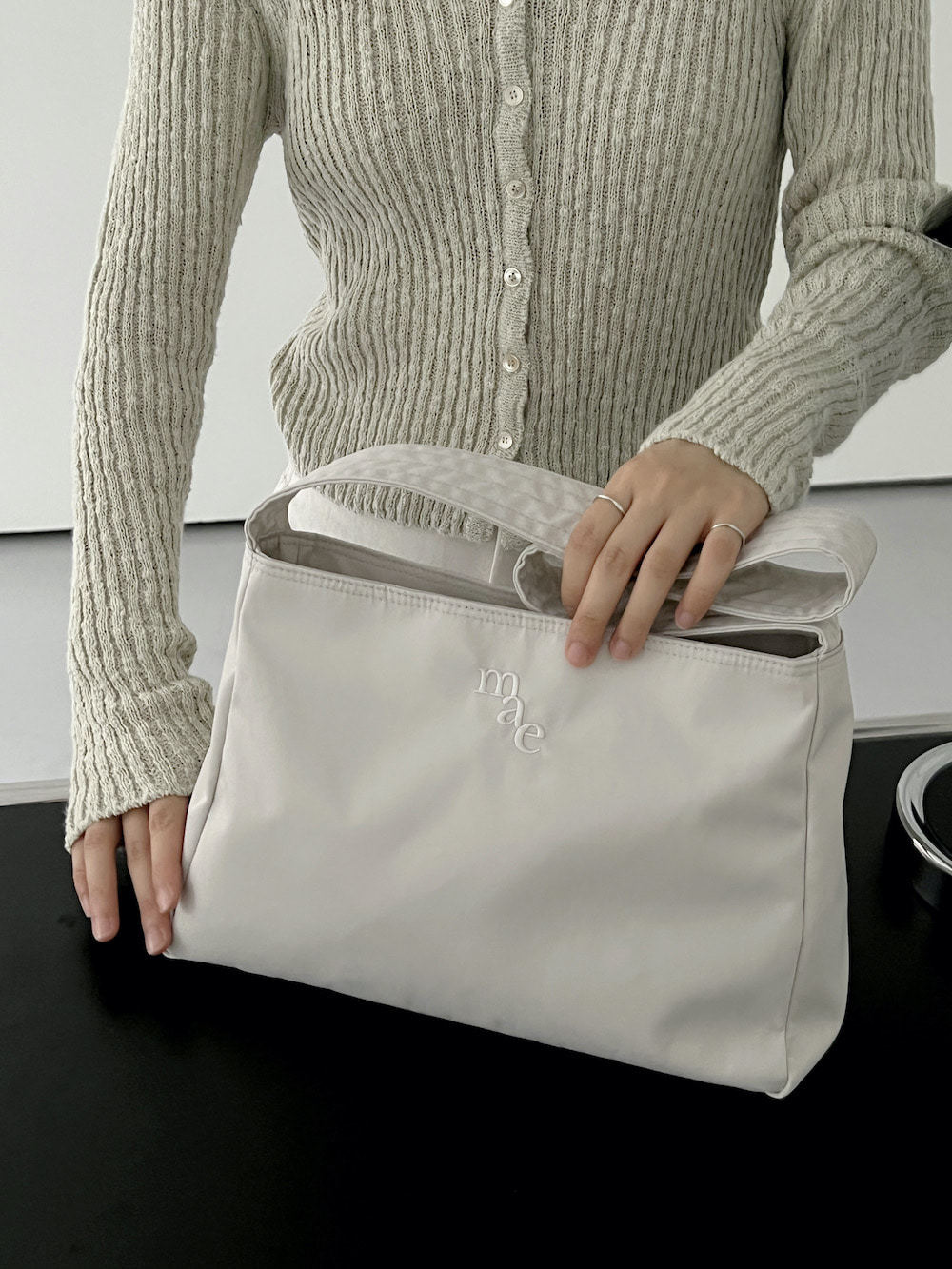 Sac en toile de couleur unie simple et tendance pour femme