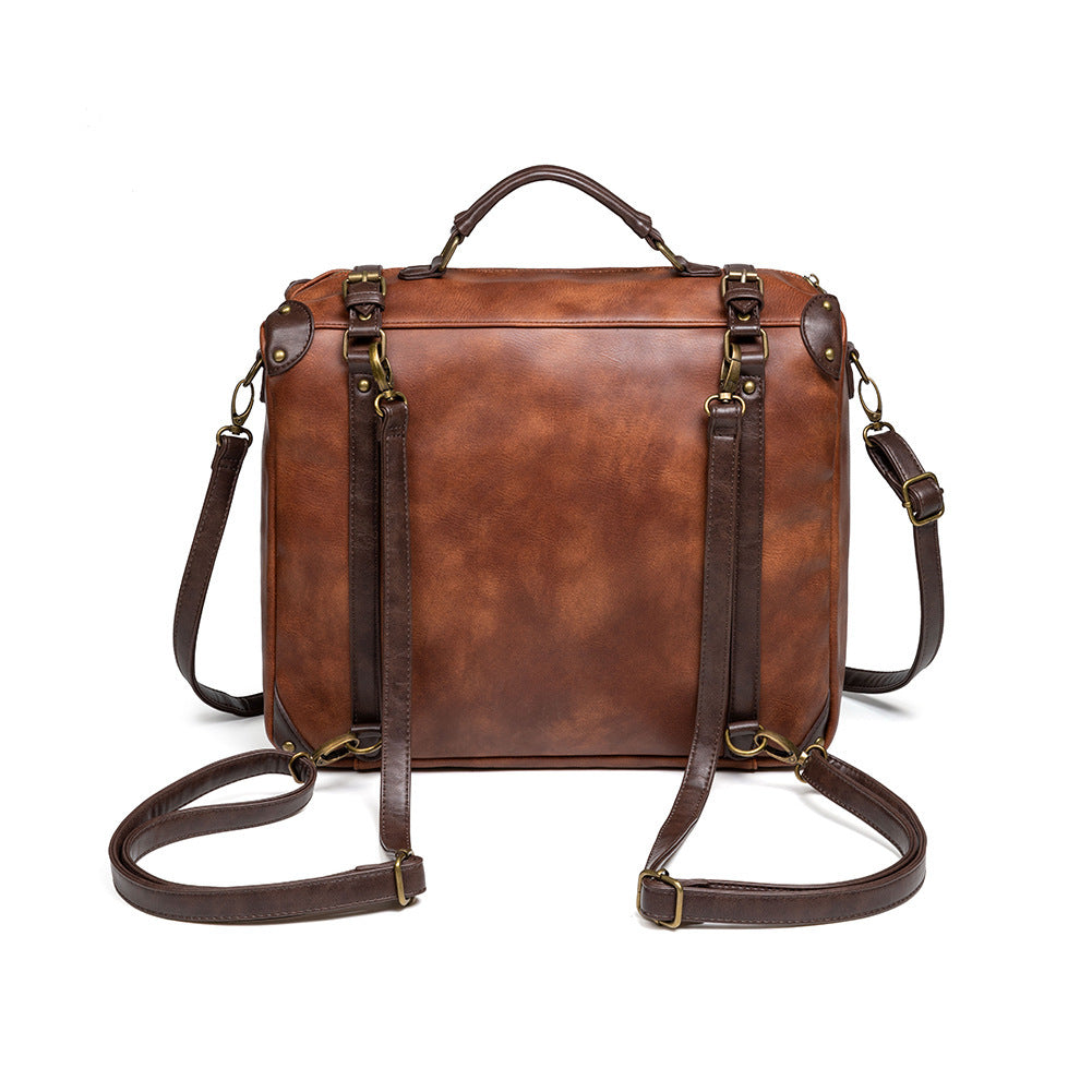 Sac à dos Steampunk rétro marron pour femme, accessoire d'extérieur tendance et créatif