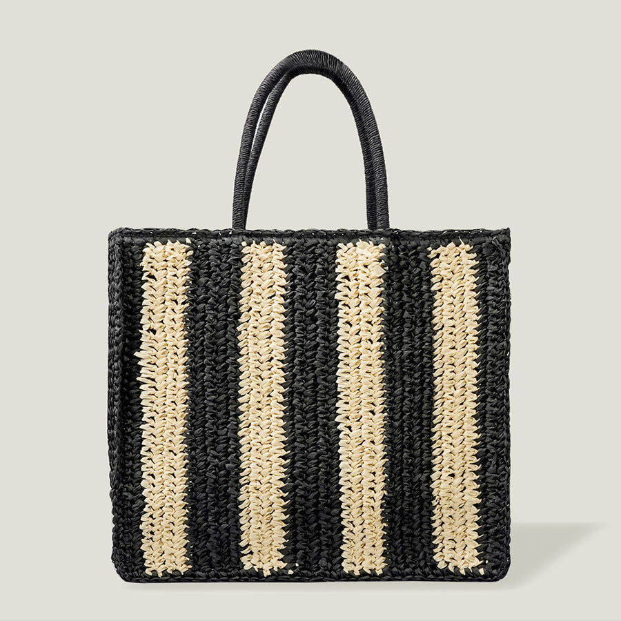 New Striped Large-capacity Straw Bag Fashionable Personality