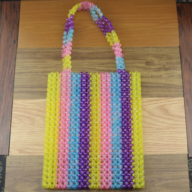 Woven Beaded Bag With Various Pattern Puzzles