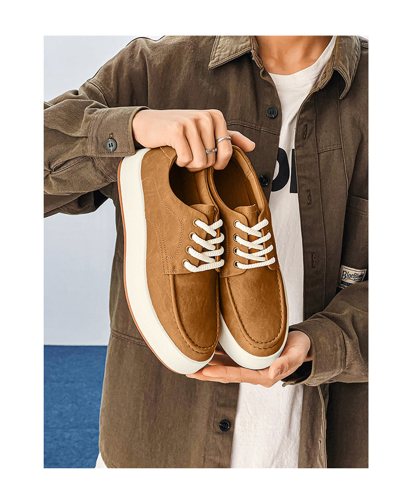 Casual Men's Lace-up Platform Casual Shoes