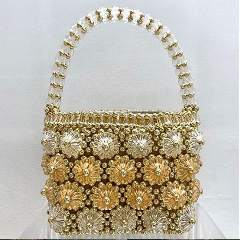 Sac à main en perles de chrysanthème