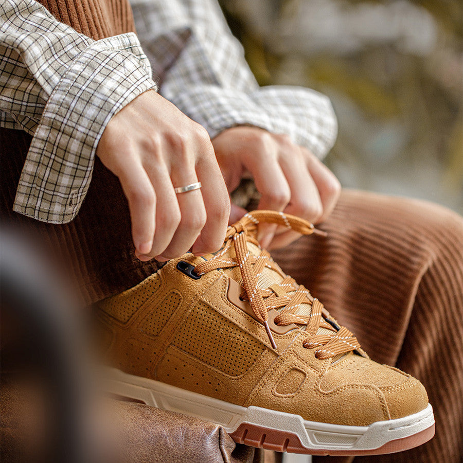 Zapatos de plataforma con diseño de nicho para hombre, estilo retro