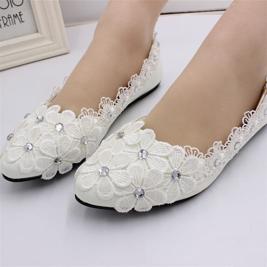 Women's Fashion Simple Lace Flat Shoes