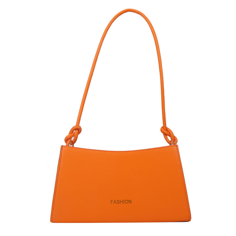 Bolso de hombro sencillo con personalidad francesa en color caramelo para mujer debajo del brazo