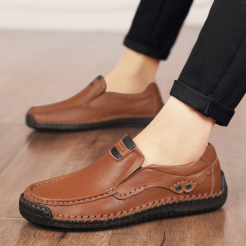 Chaussures en cuir faites main pour hommes de grande taille