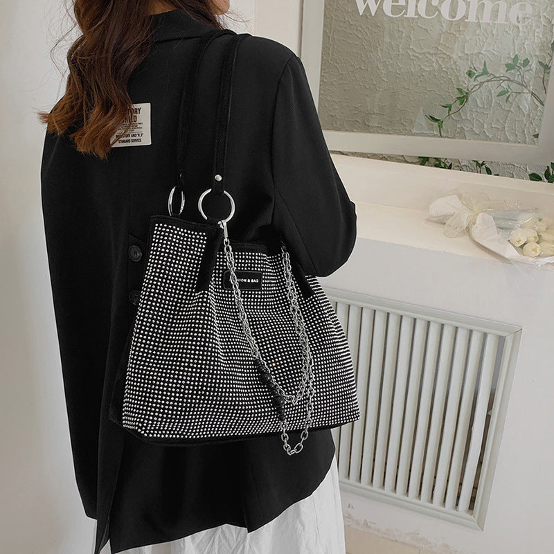 Fashion Shoulder Bag Women's Texture Full Diamond