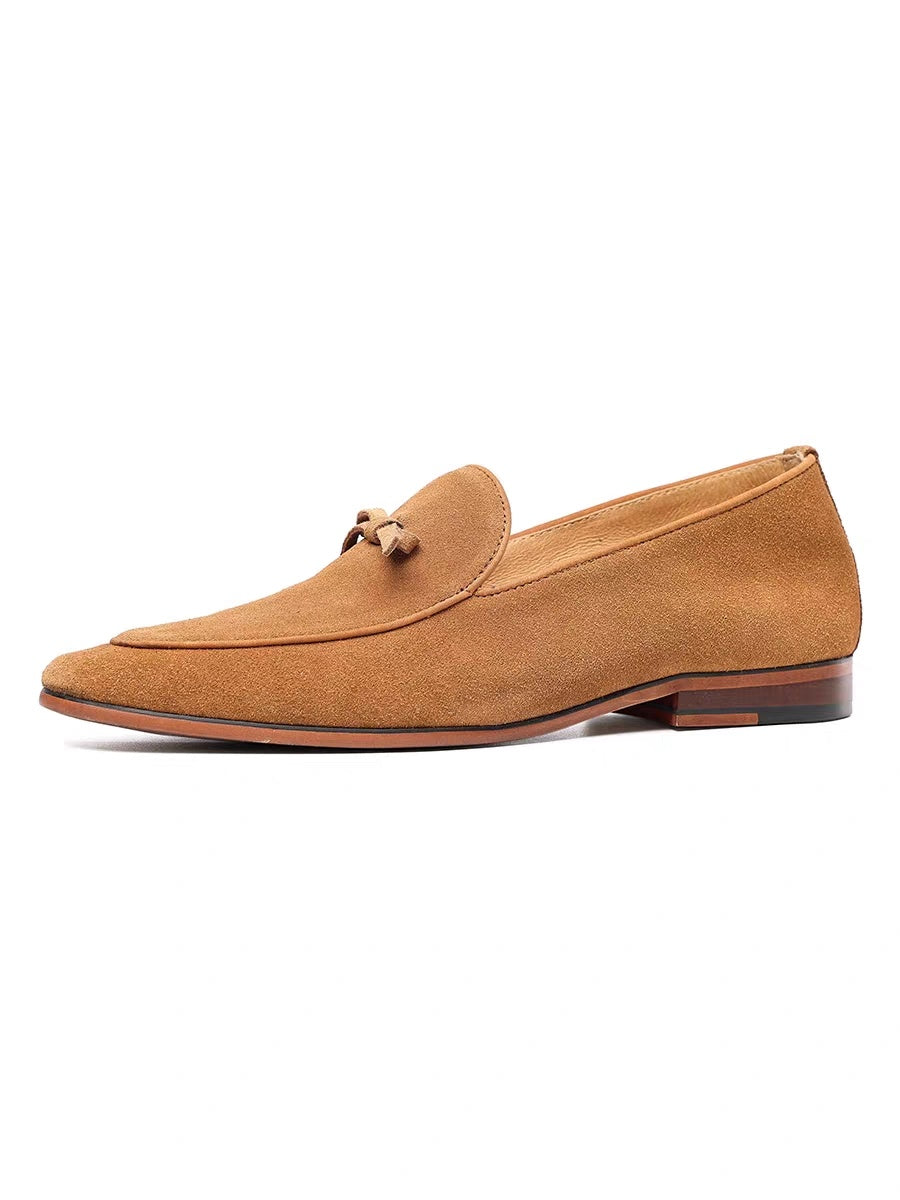 Suede Leather Business Casual Leather Shoes Slip-on Breathable British Style