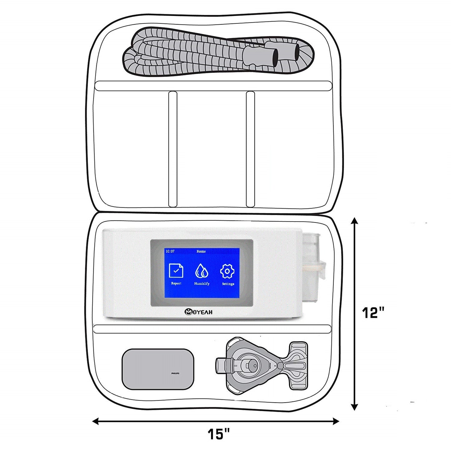 Sac de rangement scellé spécial pour désinfection du ventilateur