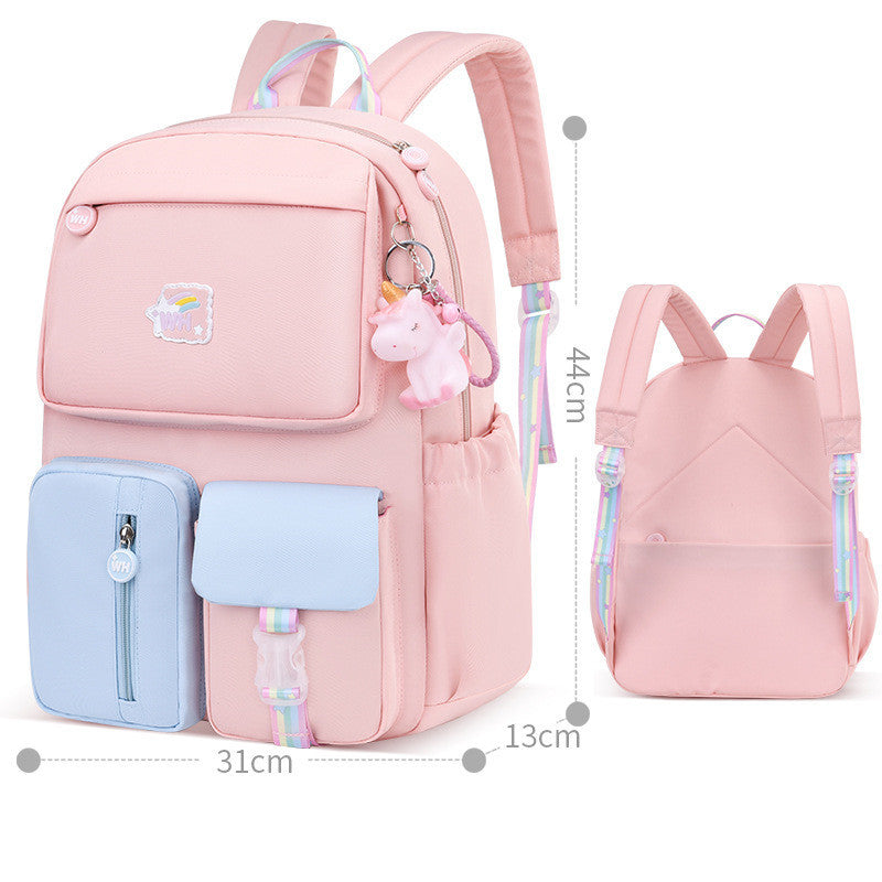 Sac à bandoulière léger pour enfants avec protection de la colonne vertébrale pour filles