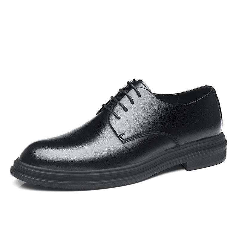 Height Increasing Insole Breathable Calf Leather Shoes