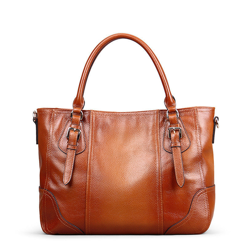 Sac à bandoulière simple rétro en cuir de vachette pour femme