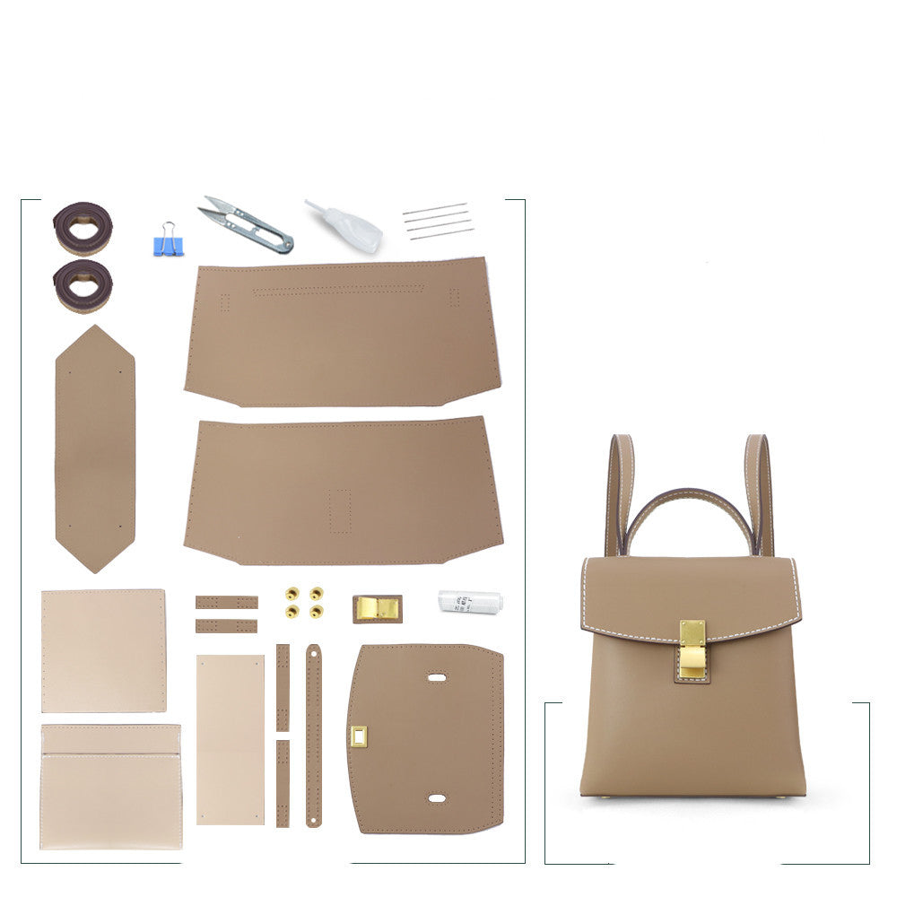 Fashion Simple Backpack Leather Homemade Leather Bag