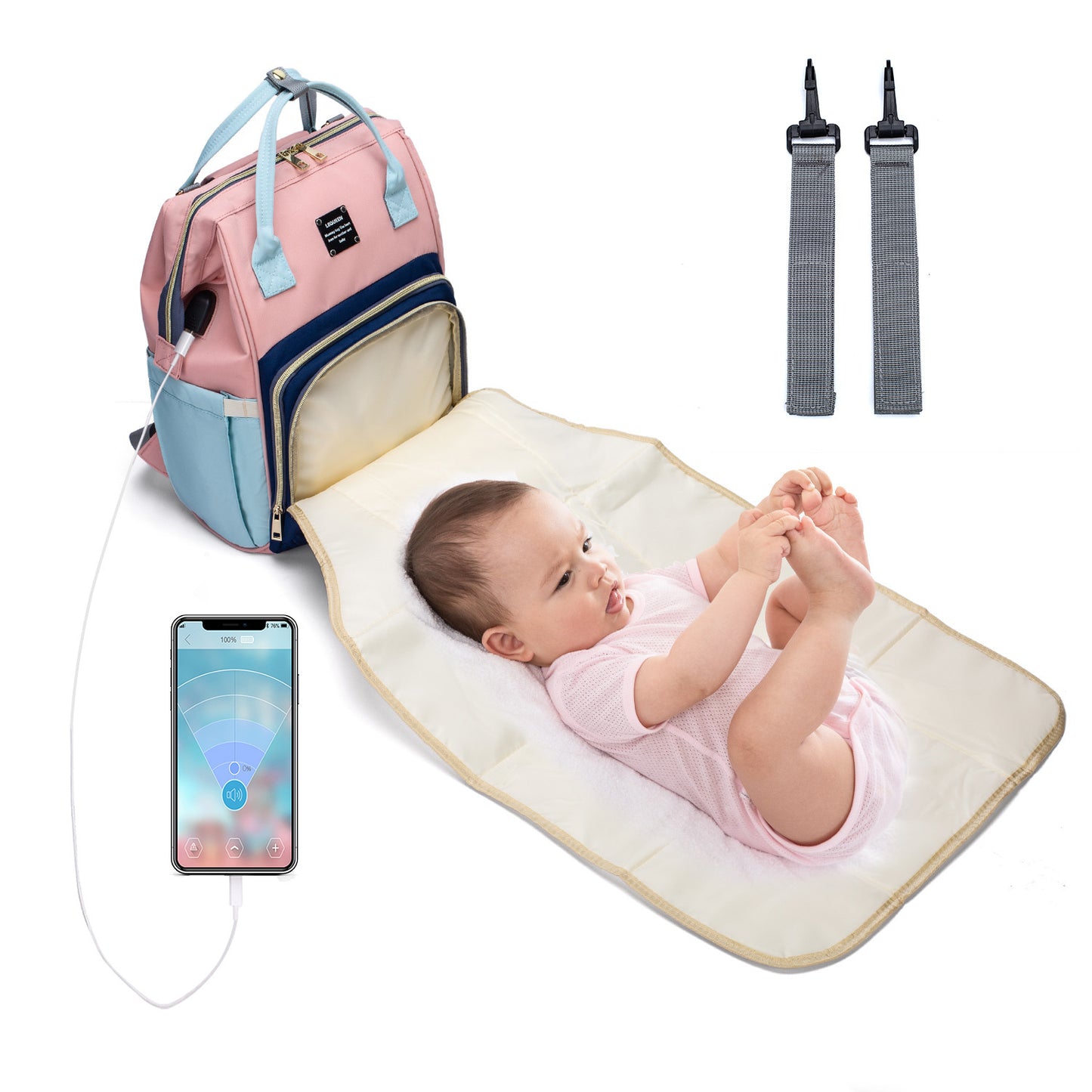 Mochila multifuncional de gran capacidad para mamá