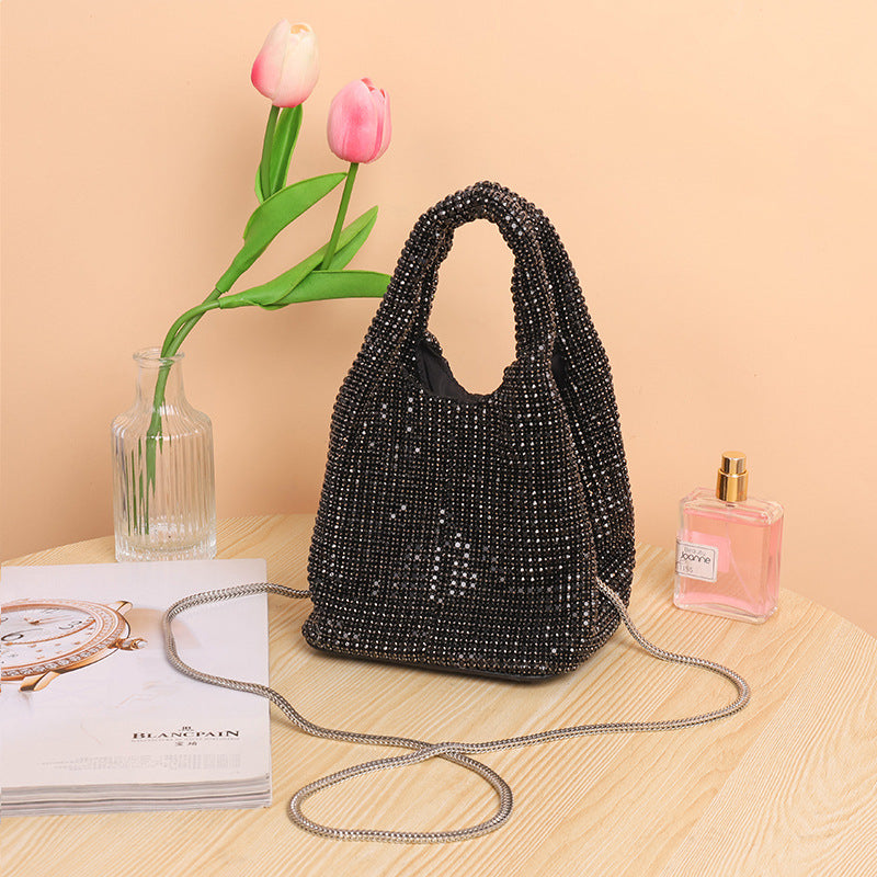 Women's Cross Body Portable Chain Gas Evening Bag