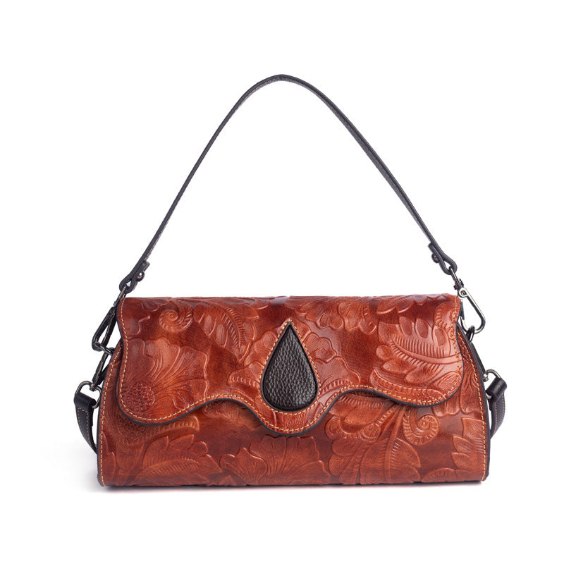 Women's Retro Leather Multifunctional Head Layer