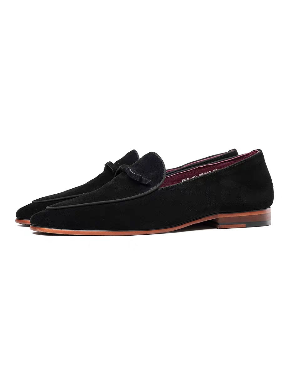 Suede Leather Business Casual Leather Shoes Slip-on Breathable British Style